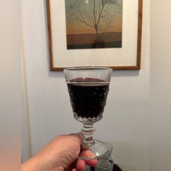 Set of 6 Duncan and Miller vintage Sandwich wine glasses. - Picture 7 of 7